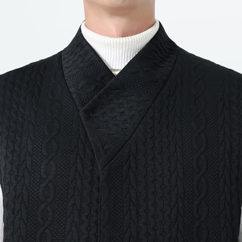 Buddha Stones Lässiges, minimalistisches Tanktop aus einfarbigem Strick für Herren – ideal für Herbst und Winter - image 22