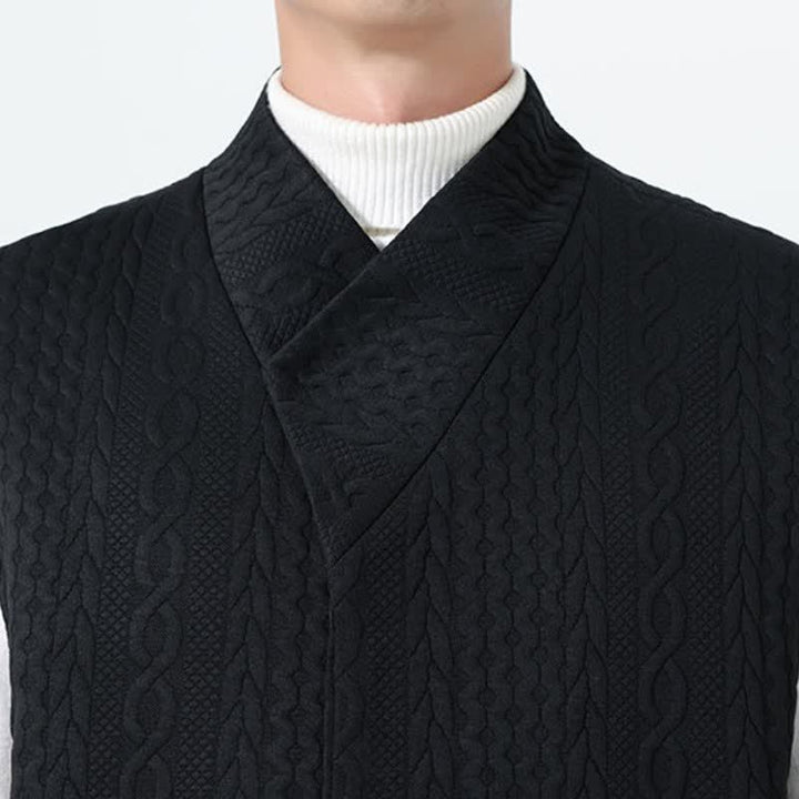 Buddha Stones Lässiges, minimalistisches Tanktop aus einfarbigem Strick für Herren – ideal für Herbst und Winter - image 22