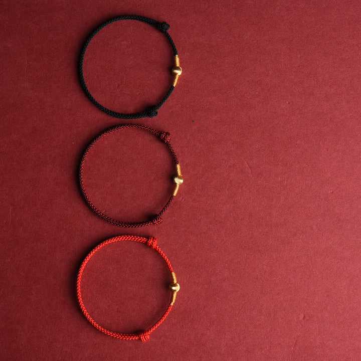 Buddha Stones Rotes, handgewebtes Schutzarmband/Fußkettchen - image 13