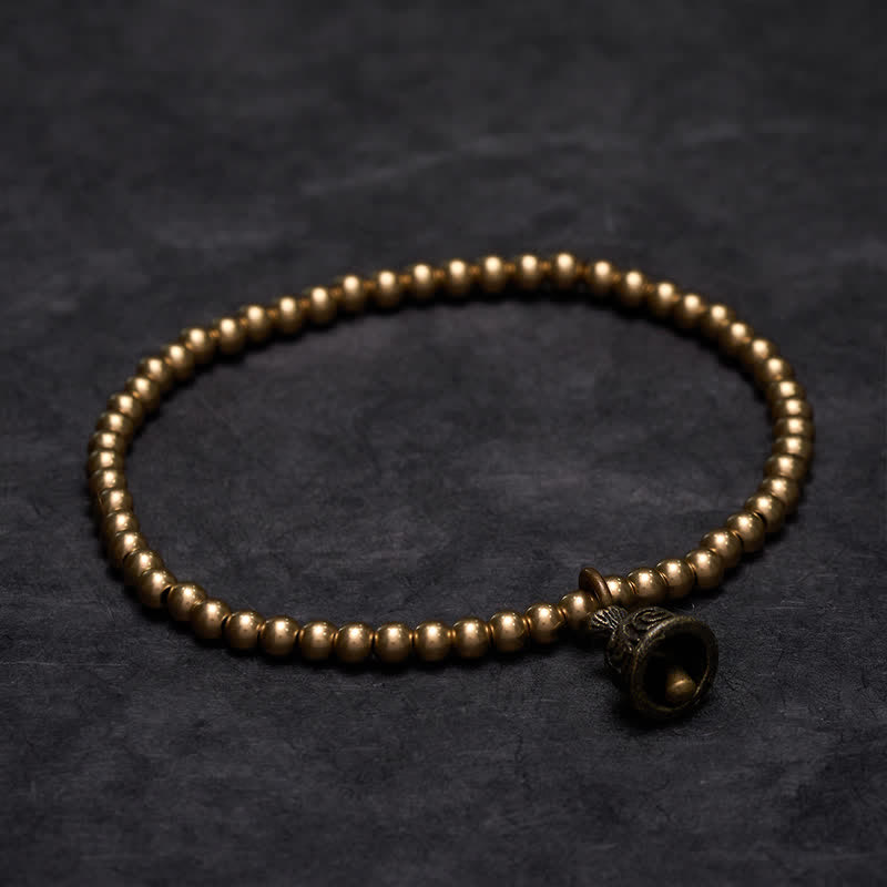 Buddha Stones Kupferperlen-Glockenanhänger-Armband - 7,1–7,5 Zoll (18–19 cm) - image 0