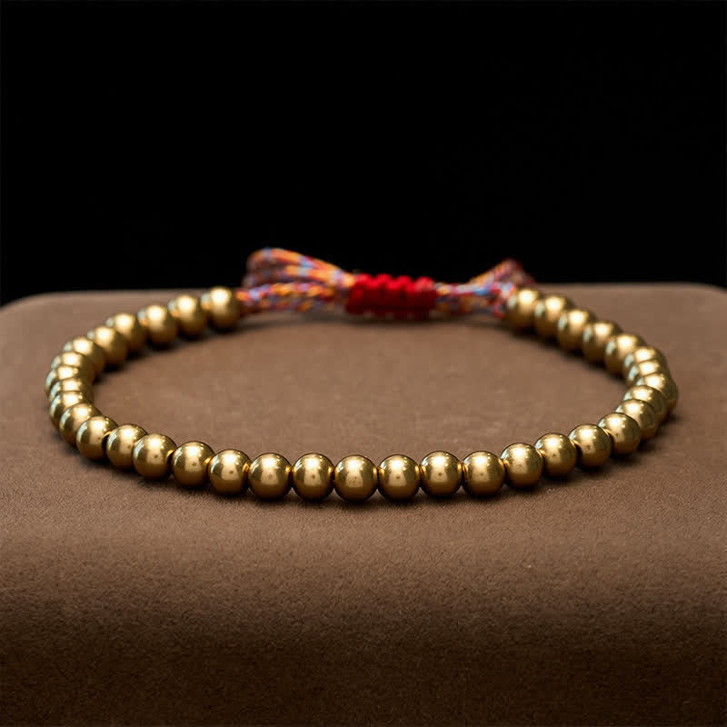 Buddha Stones Kupferperlen-Armband mit roter Schnur - image 4