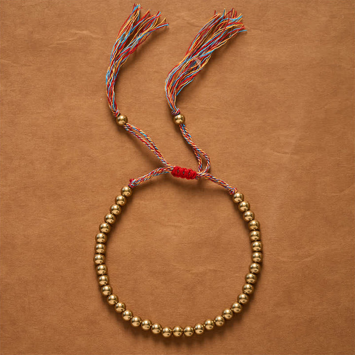 Buddha Stones Kupferperlen-Armband mit roter Schnur - image 2