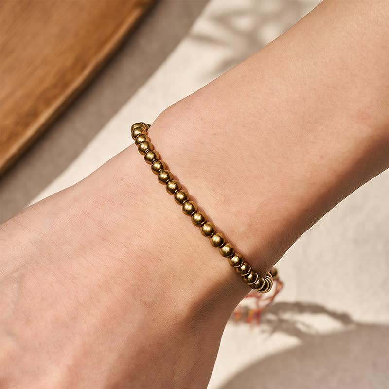 Buddha Stones Kupferperlen-Armband mit roter Schnur - image 8