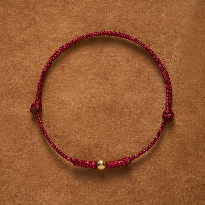 Buddha Stones Armband mit Verbindungen aus rotem Faden und Kupferperlen - Roter Faden (Schutz ♥ Glück) - image 0