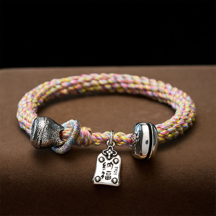 Buddha Stones Handgewebtes Armband aus tibetischem Kupfer mit Lotusglocke - 7,1–7,5 Zoll (18–19 cm) - image 0