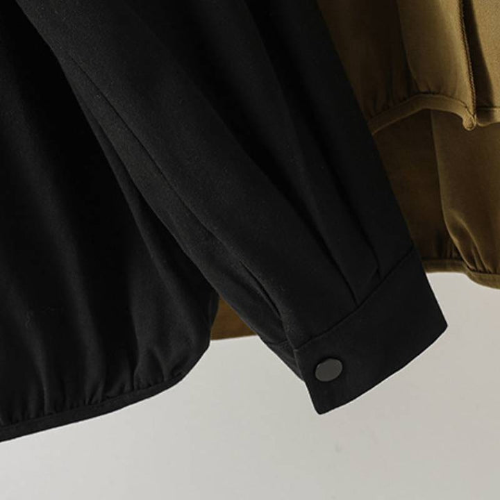 Buddha Stones Lässige Damenjacke im Tang-Stil mit Stehkragen und aufgesetzten Taschen für den Herbst. - image 25