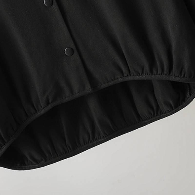 Buddha Stones Lässige Damenjacke im Tang-Stil mit Stehkragen und aufgesetzten Taschen für den Herbst. - image 24