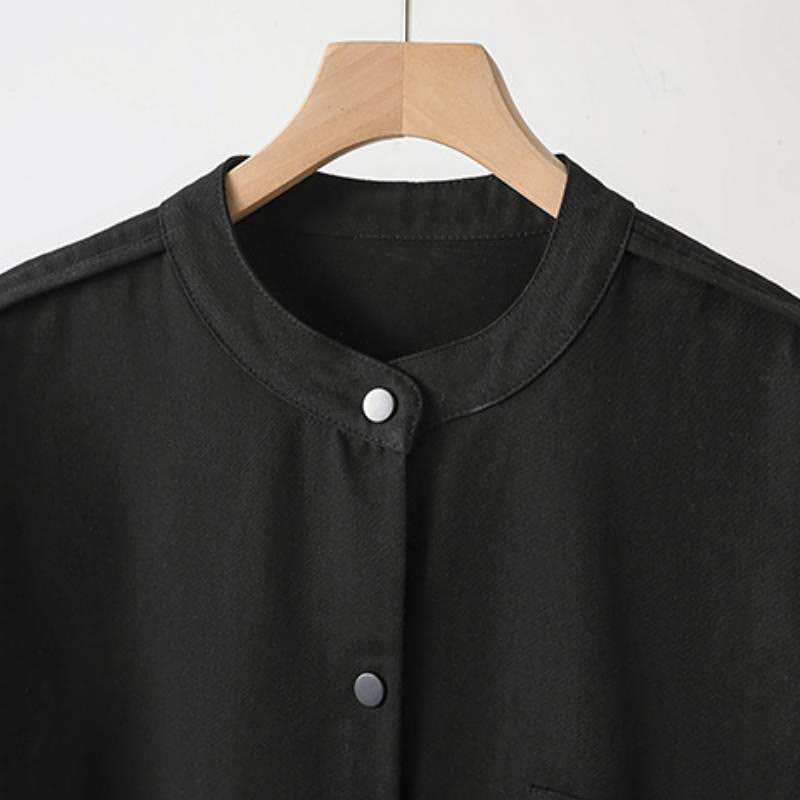 Buddha Stones Lässige Damenjacke im Tang-Stil mit Stehkragen und aufgesetzten Taschen für den Herbst. - image 20