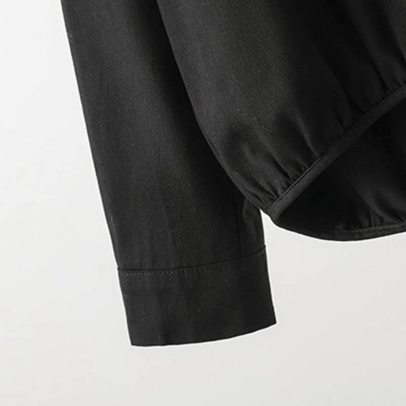 Buddha Stones Lässige Damenjacke im Tang-Stil mit Stehkragen und aufgesetzten Taschen für den Herbst. - image 23
