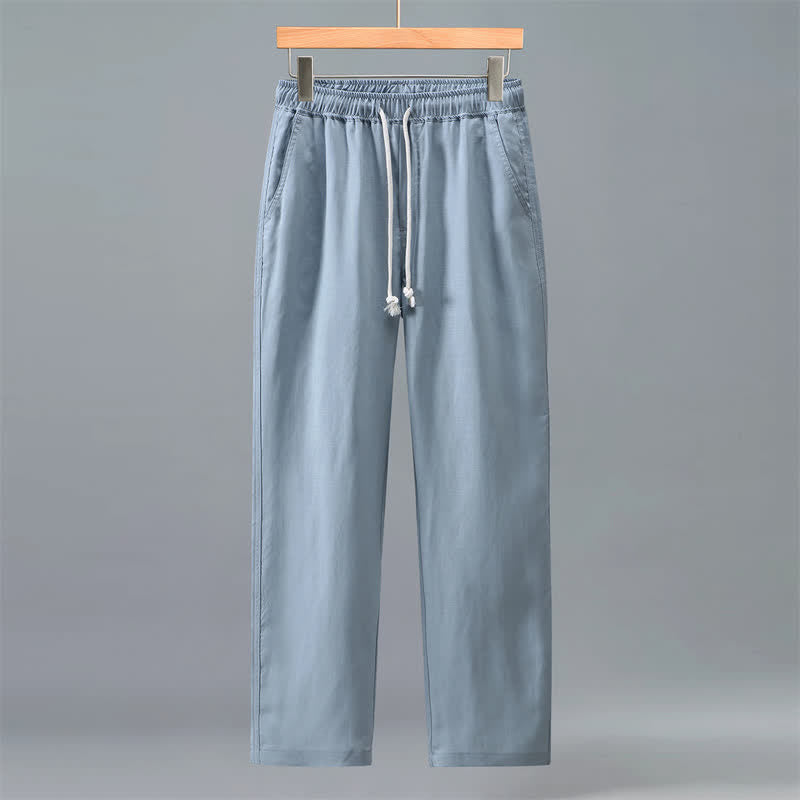 Buddha Stones 2-teiliges Set für Frühling und Herbst: Lässiges Herren-Meditationstuch mit Knopfleiste, einfarbigem Hemd und Hose, mit Taschen - image 13