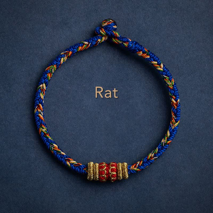 Handgefertigtes Armband aus geflochtenen Buddha Stones aus Tibet – Symbol für Glück und Stärke - Ratte - 17-19 cm - image 2