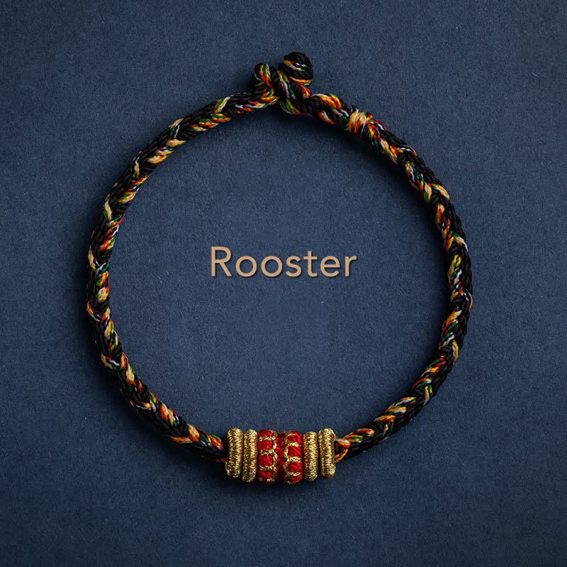 Handgefertigtes Armband aus geflochtenen Buddha Stones aus Tibet – Symbol für Glück und Stärke - Hahn - 17-19 cm - image 18