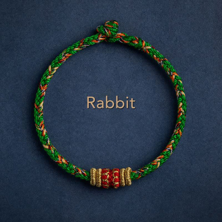 Handgefertigtes Armband aus geflochtenen Buddha Stones aus Tibet – Symbol für Glück und Stärke - Kaninchen - 17-19 cm - image 9