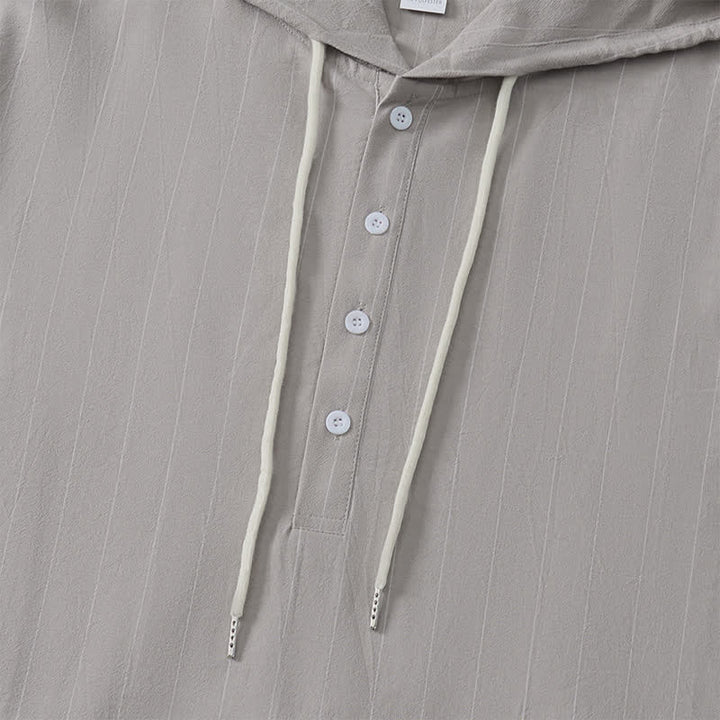 Buddha Stones Lässige, minimalistische Herren-Langarmhemden mit Kordelzug und Streifenmuster – ideal für den Frühling - image 23