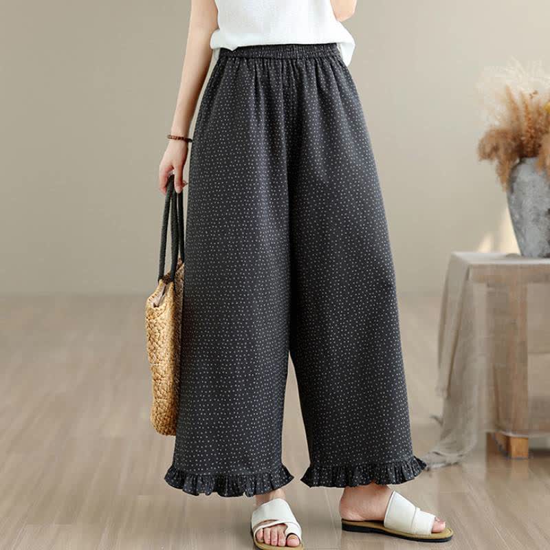 Buddha Stones Lässige, geblümte Cropped-Hose für Damen – gerades Bein, mit Tasche – ideal für Frühling und Sommer - image 2