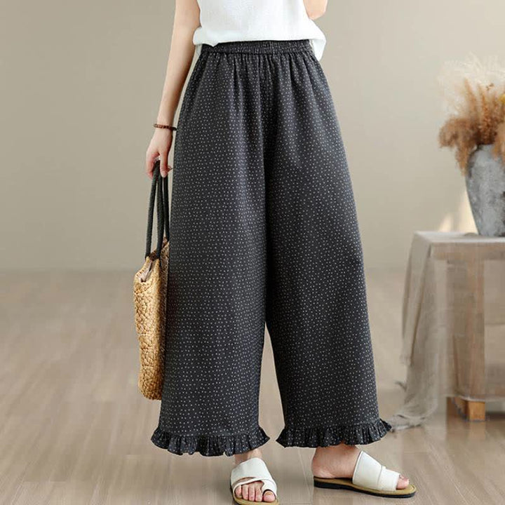 Buddha Stones Lässige, geblümte Cropped-Hose für Damen – gerades Bein, mit Tasche – ideal für Frühling und Sommer - image 2
