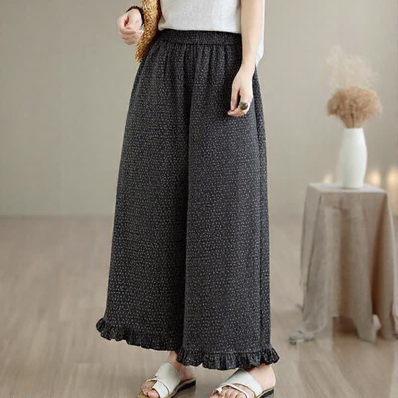 Buddha Stones Lässige, geblümte Cropped-Hose für Damen – gerades Bein, mit Tasche – ideal für Frühling und Sommer - image 3