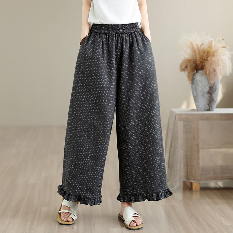 Buddha Stones Lässige, geblümte Cropped-Hose für Damen – gerades Bein, mit Tasche – ideal für Frühling und Sommer - image 1