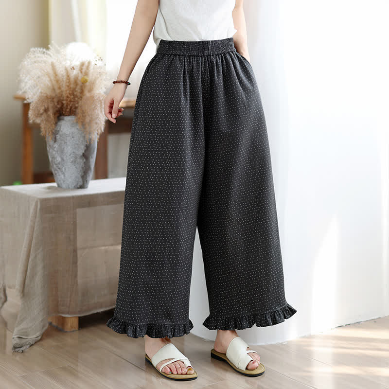Buddha Stones Lässige, geblümte Cropped-Hose für Damen – gerades Bein, mit Tasche – ideal für Frühling und Sommer - DimGray - US8-10, UK/AU12-14, EU40-42 (2XL) - image 0