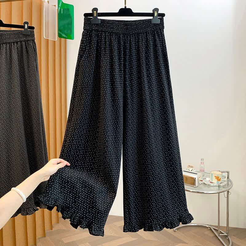 Buddha Stones Lässige, geblümte Cropped-Hose für Damen – gerades Bein, mit Tasche – ideal für Frühling und Sommer - Schwarz - US8-10, UK/AU12-14, EU40-42 (2XL) - image 11