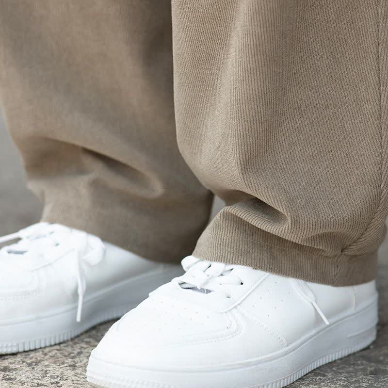 Buddha Stones Lässige, minimalistische Cordhose für Herren mit Kordelzug und Tasche für Herbst und Winter - image 6