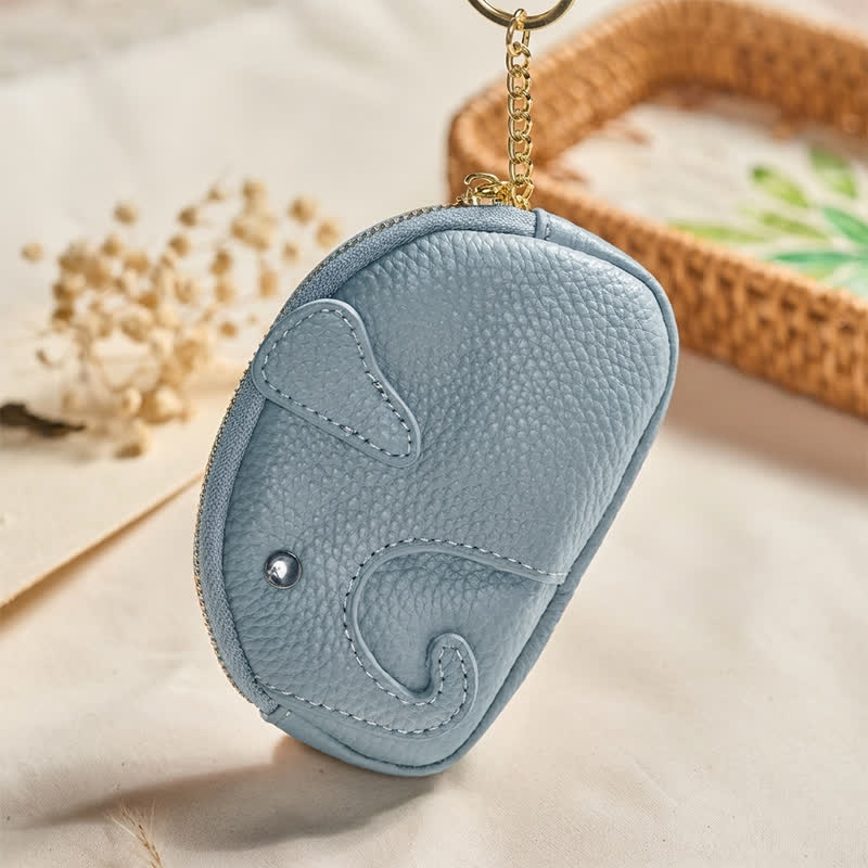 Buddha Stones Mini-Geldbörse aus PU-Leder mit Elefantenmotiv und Reißverschluss - image 9