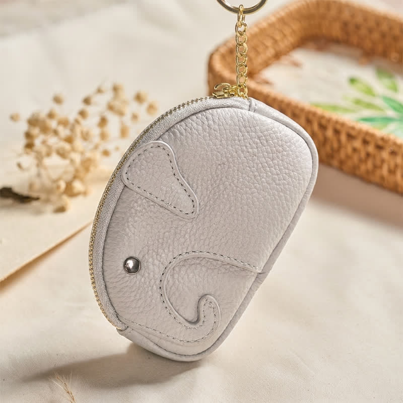 Buddha Stones Mini-Geldbörse aus PU-Leder mit Elefantenmotiv und Reißverschluss - image 17