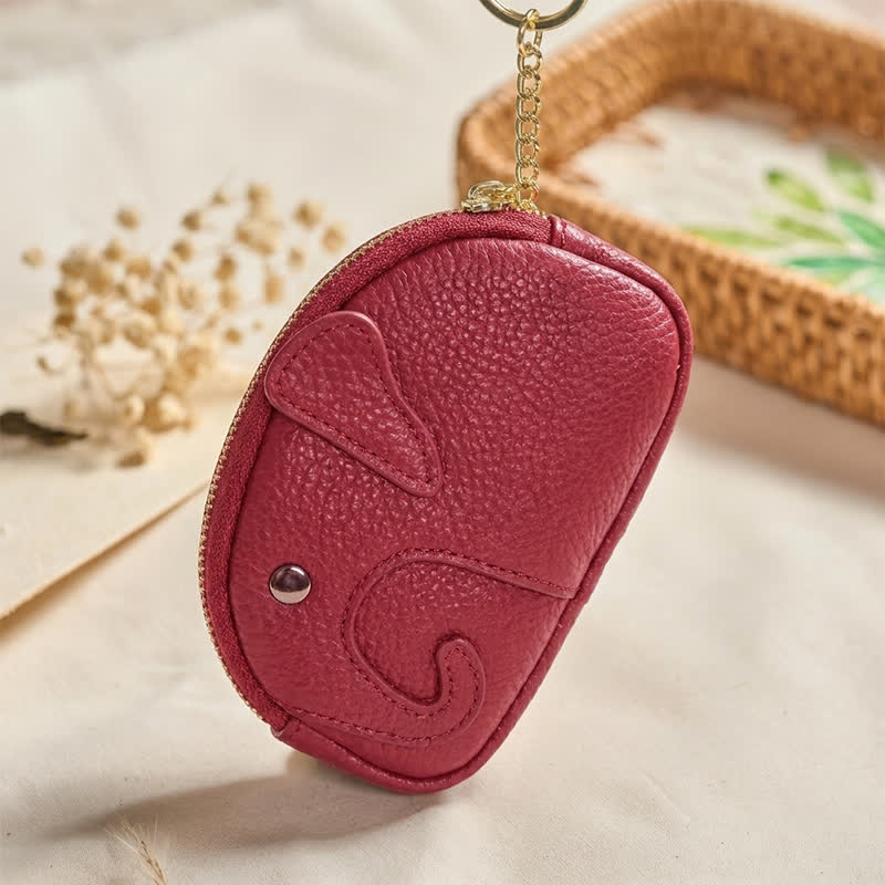 Buddha Stones Mini-Geldbörse aus PU-Leder mit Elefantenmotiv und Reißverschluss - image 29