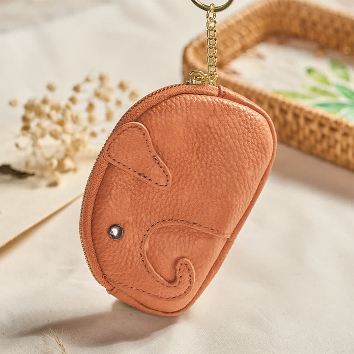 Buddha Stones Mini-Geldbörse aus PU-Leder mit Elefantenmotiv und Reißverschluss - image 13