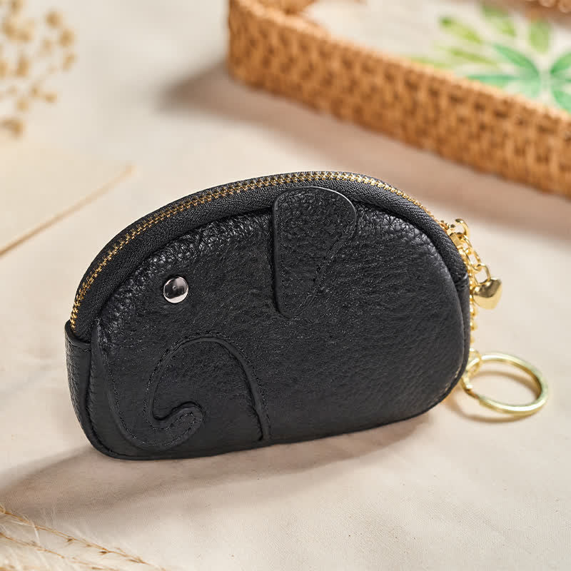 Buddha Stones Mini-Geldbörse aus PU-Leder mit Elefantenmotiv und Reißverschluss - image 19