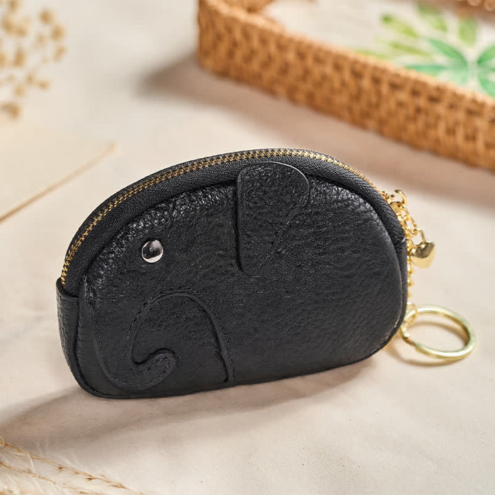 Buddha Stones Mini-Geldbörse aus PU-Leder mit Elefantenmotiv und Reißverschluss - image 19