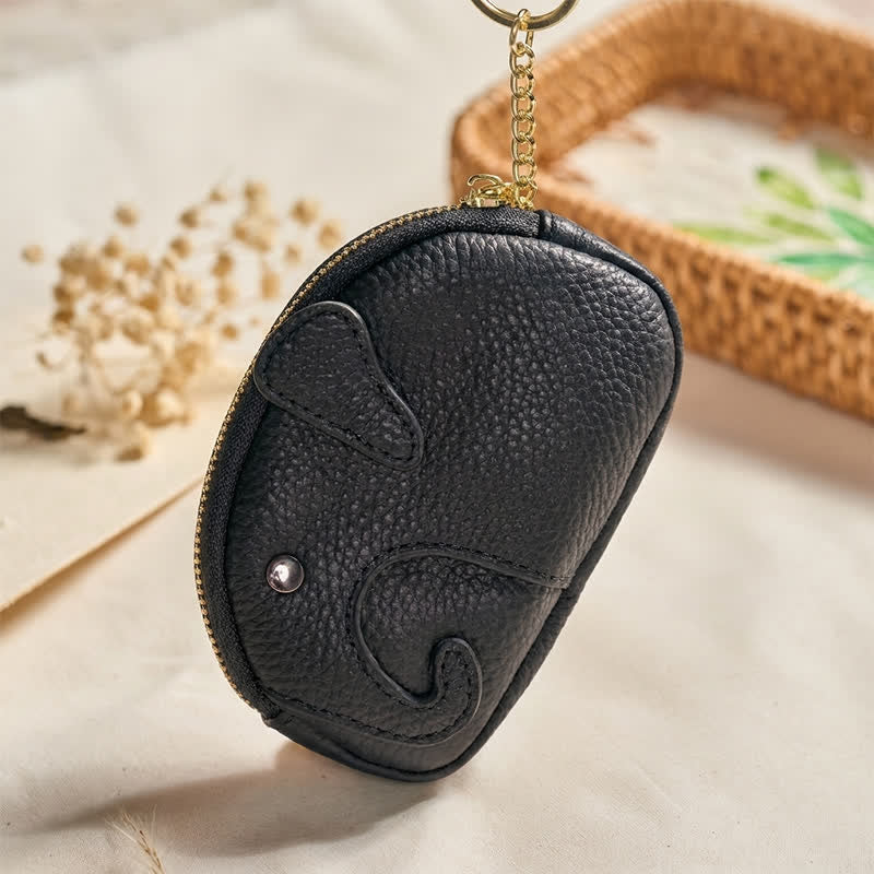 Buddha Stones Mini-Geldbörse aus PU-Leder mit Elefantenmotiv und Reißverschluss - image 21
