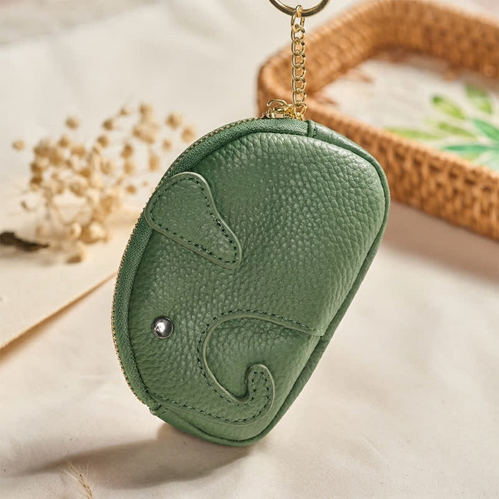 Buddha Stones Mini-Geldbörse aus PU-Leder mit Elefantenmotiv und Reißverschluss - image 25