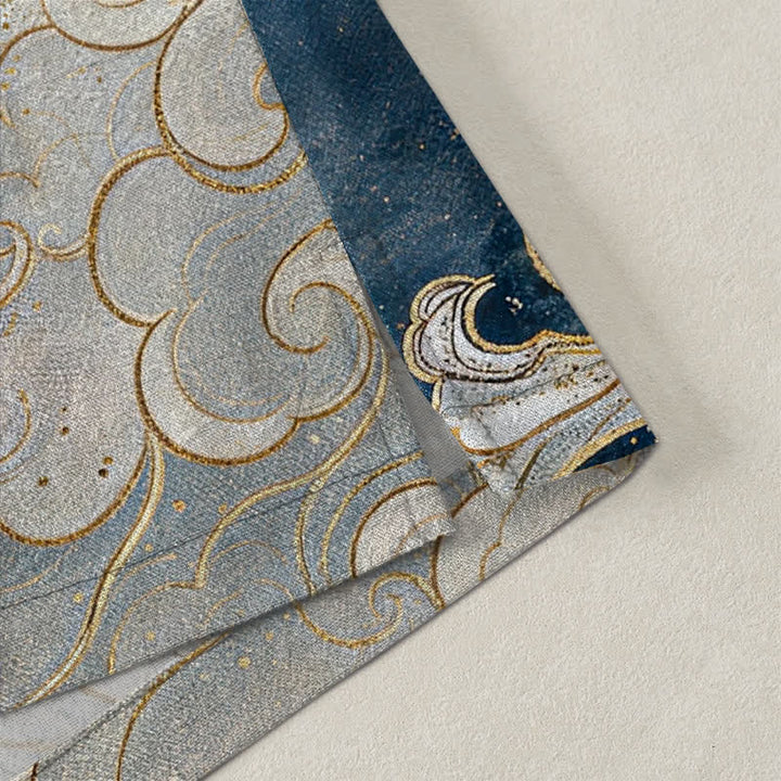 Buddha Stones Kimono aus Baumwolle mit himmlischem Drachen- und Wolkenmuster, offener Vorderseite, für Herren - image 4