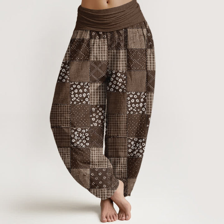 Buddha Stones Baumwoll-Haremshose mit Vintage-Patchwork-Blumenmuster und elastischem Bund für Damen - Peru - US16, UK/AU20, EU48 (3XL) - image 8