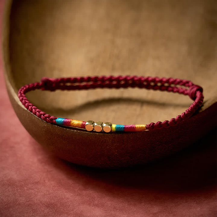 Buddha Stones Armband aus 925er Sterlingsilber mit roter Schnur und Perlen zum Schutz - image 4