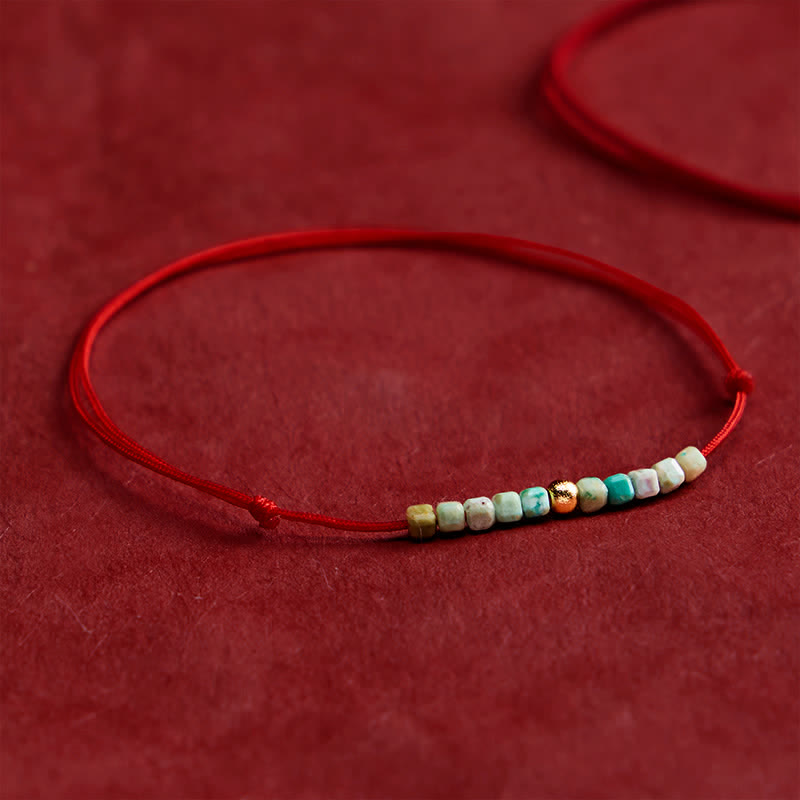 Buddha Stones Handgewebtes Armband aus ultrafeinen Türkisperlen – ein Glücksbringer - image 2