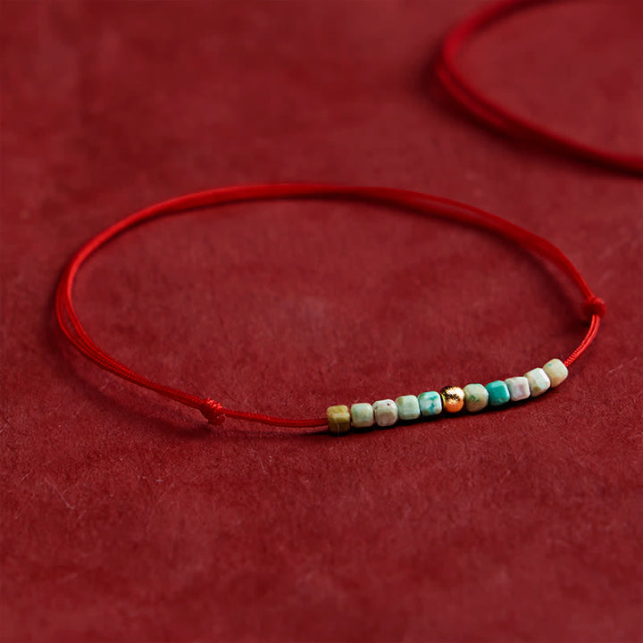 Buddha Stones Handgewebtes Armband aus ultrafeinen Türkisperlen – ein Glücksbringer - image 2