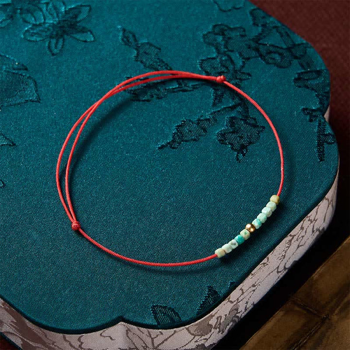 Buddha Stones Handgewebtes Armband aus ultrafeinen Türkisperlen – ein Glücksbringer - image 9