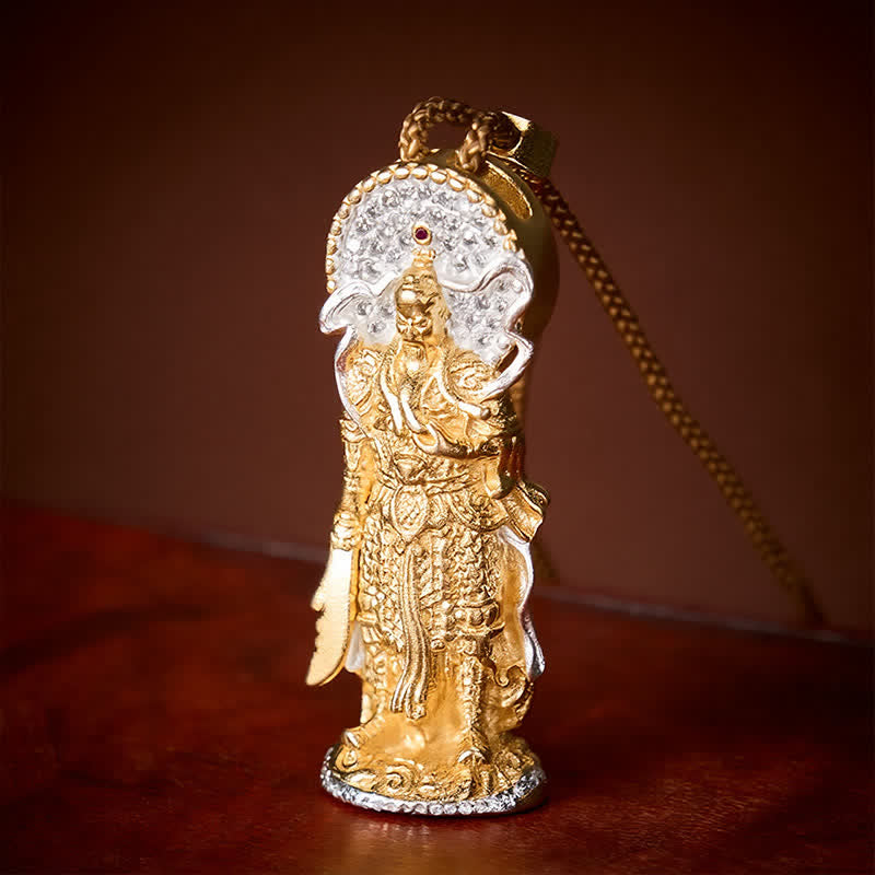 Buddha Stones Kupferne Lord Guan Erdungsschutz-Anhänger-Halskette - image 1