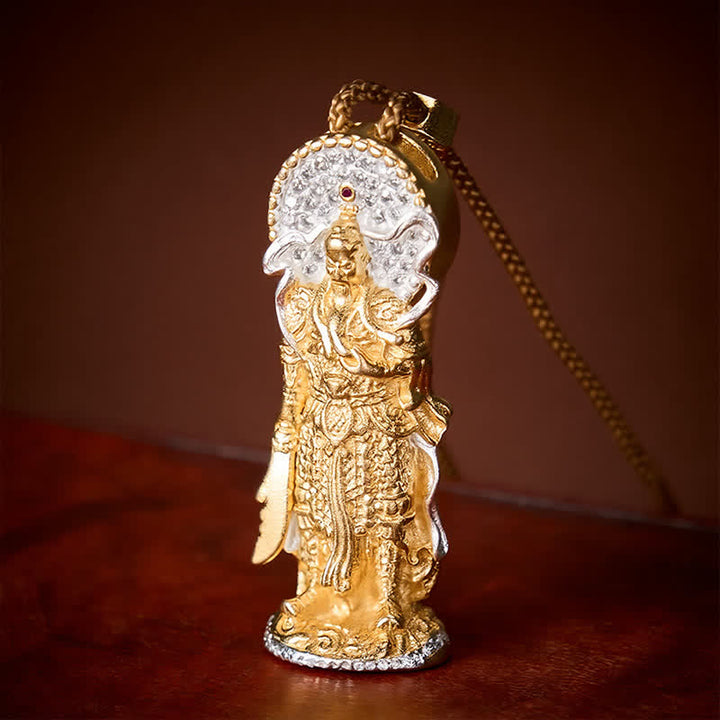 Buddha Stones Kupferne Lord Guan Erdungsschutz-Anhänger-Halskette - image 1