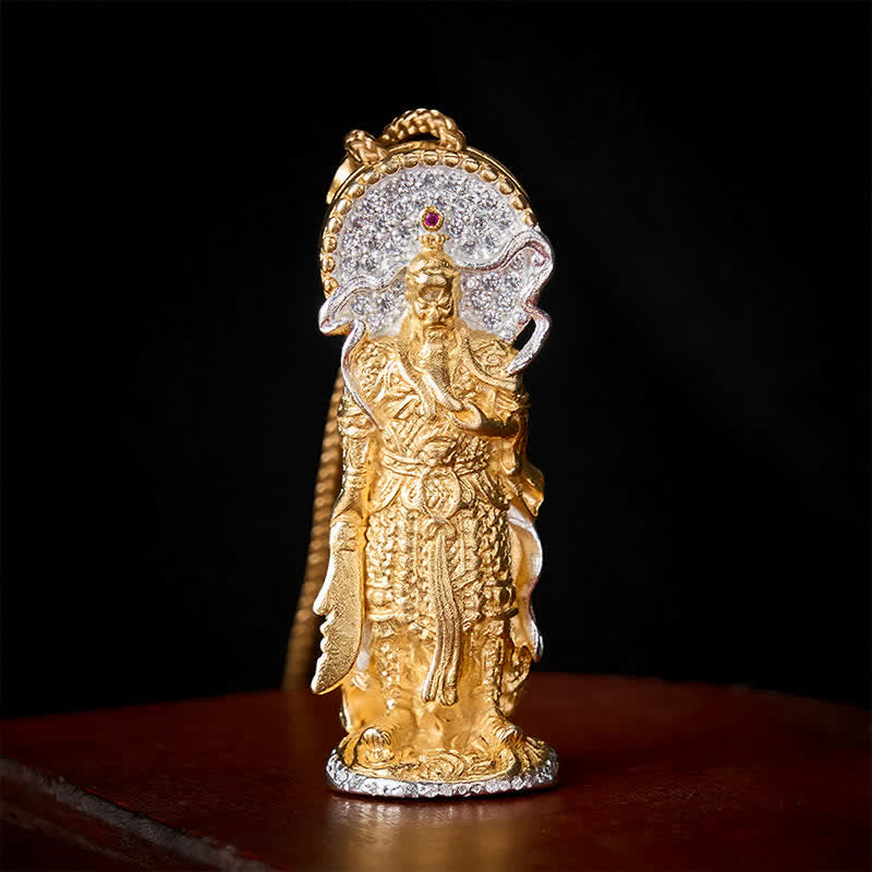 Buddha Stones Kupferne Lord Guan Erdungsschutz-Anhänger-Halskette - Lord Guan (Loyalität ♥ Rechtschaffenheit) - image 0