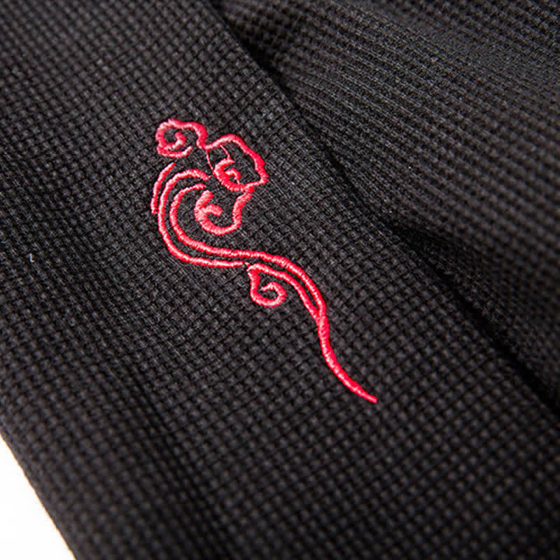 Buddha Stones Herbst/Winter Lässige Kimonos im Tang-Stil mit Stickerei, einfarbig, für Herren - image 8