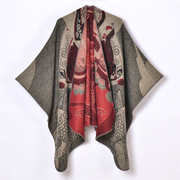 Buddha Stones Herbst Winter Koi Fisch Wolken Orientalisch Drapierter weicher Schal - image 15