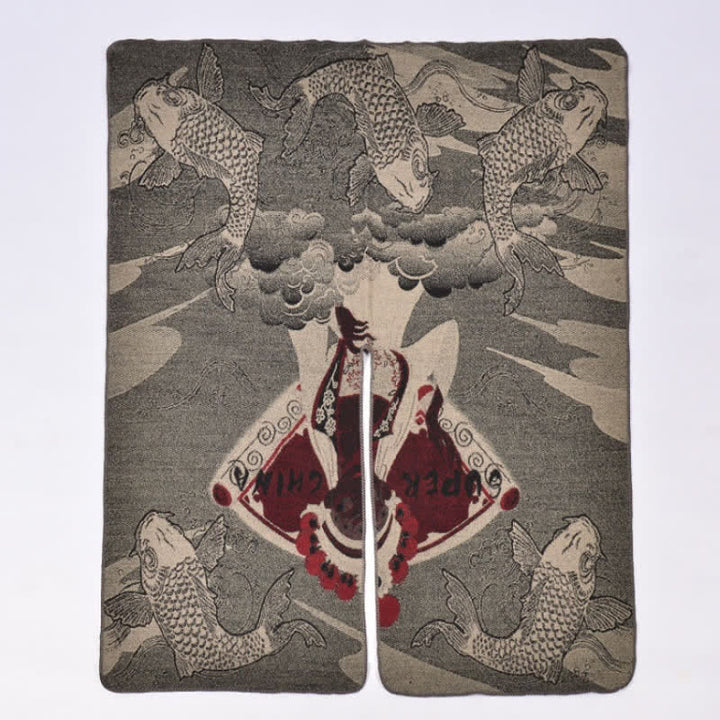 Buddha Stones Herbst Winter Koi Fisch Wolken Orientalisch Drapierter weicher Schal - image 20