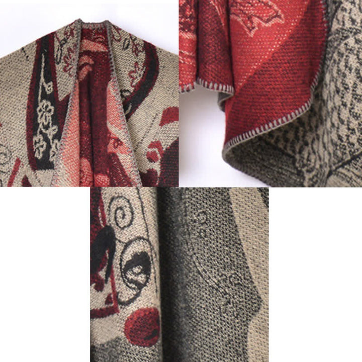 Buddha Stones Herbst Winter Koi Fisch Wolken Orientalisch Drapierter weicher Schal - image 21