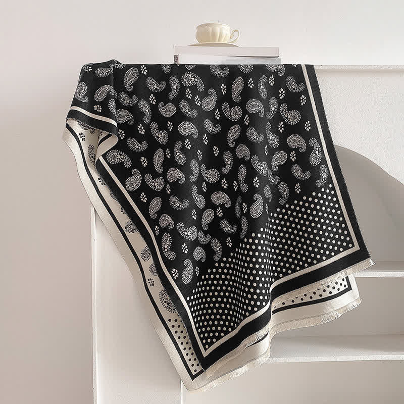 Buddha Stones Frühling Herbst Vintage Paisley Polka Dot Muster Schal - image 1