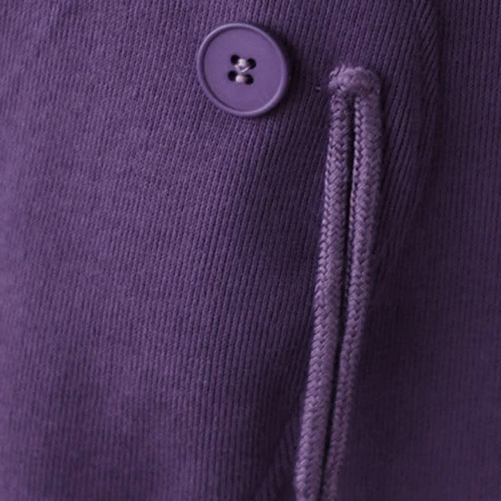Buddha Stones Minimalistischer Strickpullover für Damen, einfarbig, mit Rundhalsausschnitt und Kordelzug, Herbst/Winter - image 5