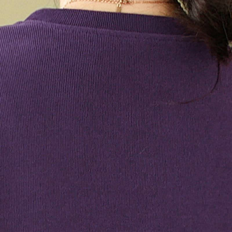 Buddha Stones Minimalistischer Strickpullover für Damen, einfarbig, mit Rundhalsausschnitt und Kordelzug, Herbst/Winter - image 4