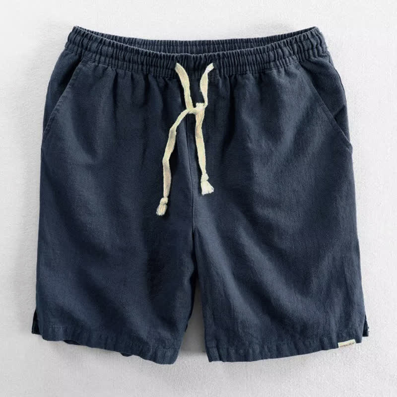 Buddha Stones Herren-Shorts aus Baumwolle mit Kordelzug und elastischer Taille und Taschen - Marine - US/UK/AU40, EU50 (3XL) - image 7